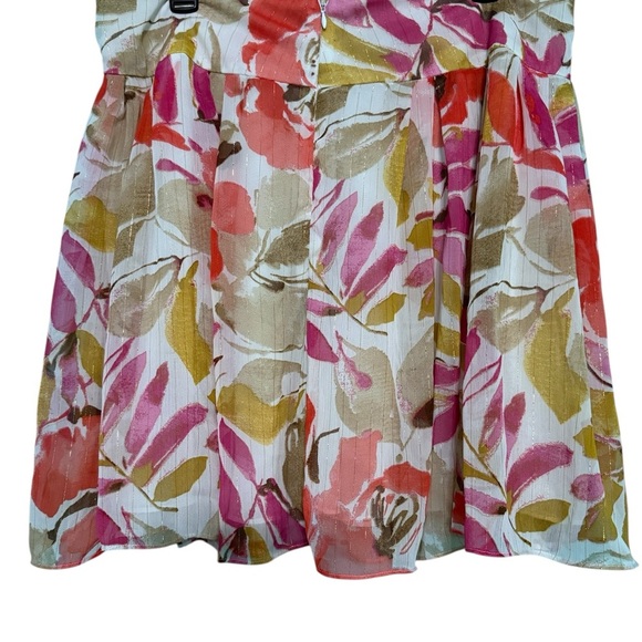 CHAUS Floral Pleated Skirt - Multicolor - Picture 2 of 7